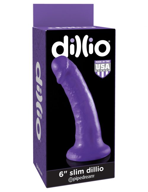 Dillio Slim 6 Inch Suction Cap Dong In Various Colours